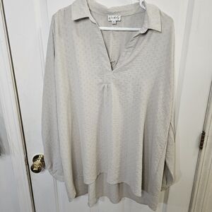 Wonderly Women's Size XL White Tunic 3/4 Sleeve